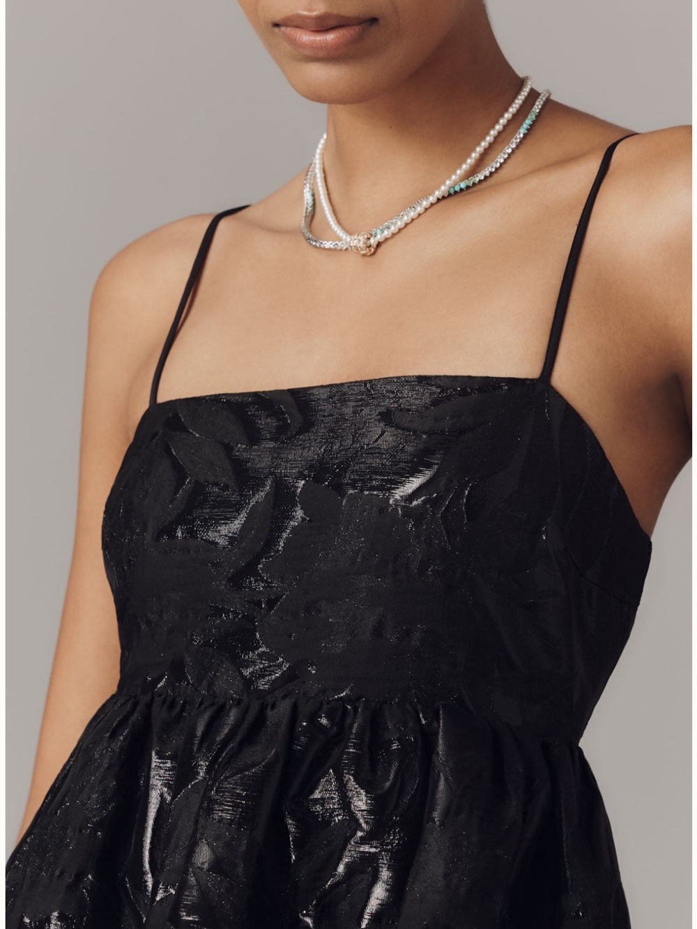 ENDLESS ROSE➕NWT Square•Neck Babydoll Mini Dress - Picture 4 of 14
